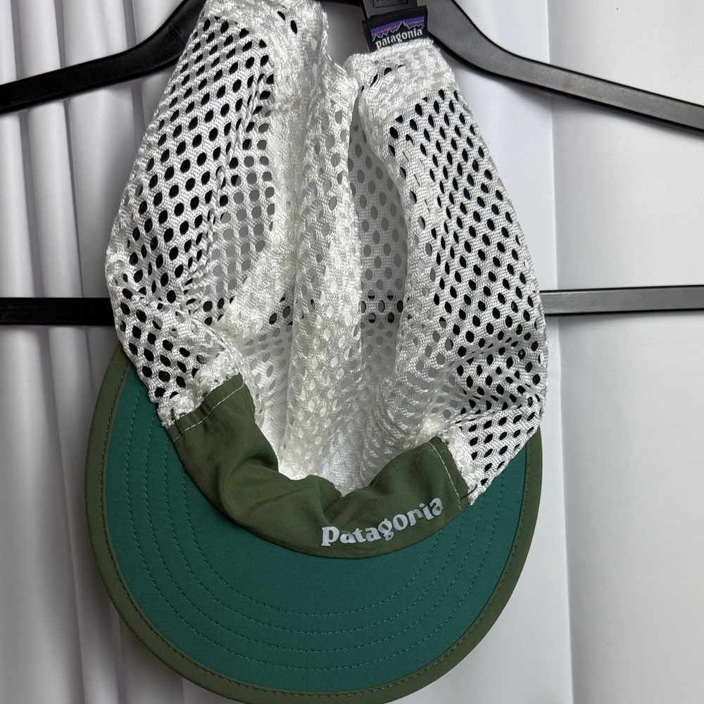 Patagonia Olive and White Mesh Hat
